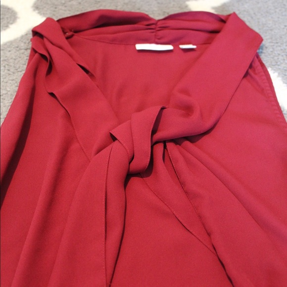 Burgundy Racerback Blouse - Picture 2 of 3